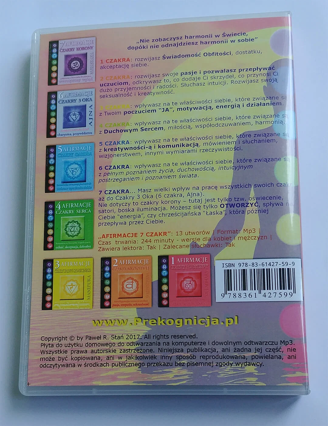 Afirmacje 7 Czakr na CD (komplet afirmacji do pracy z czakrami) - obrazek 4