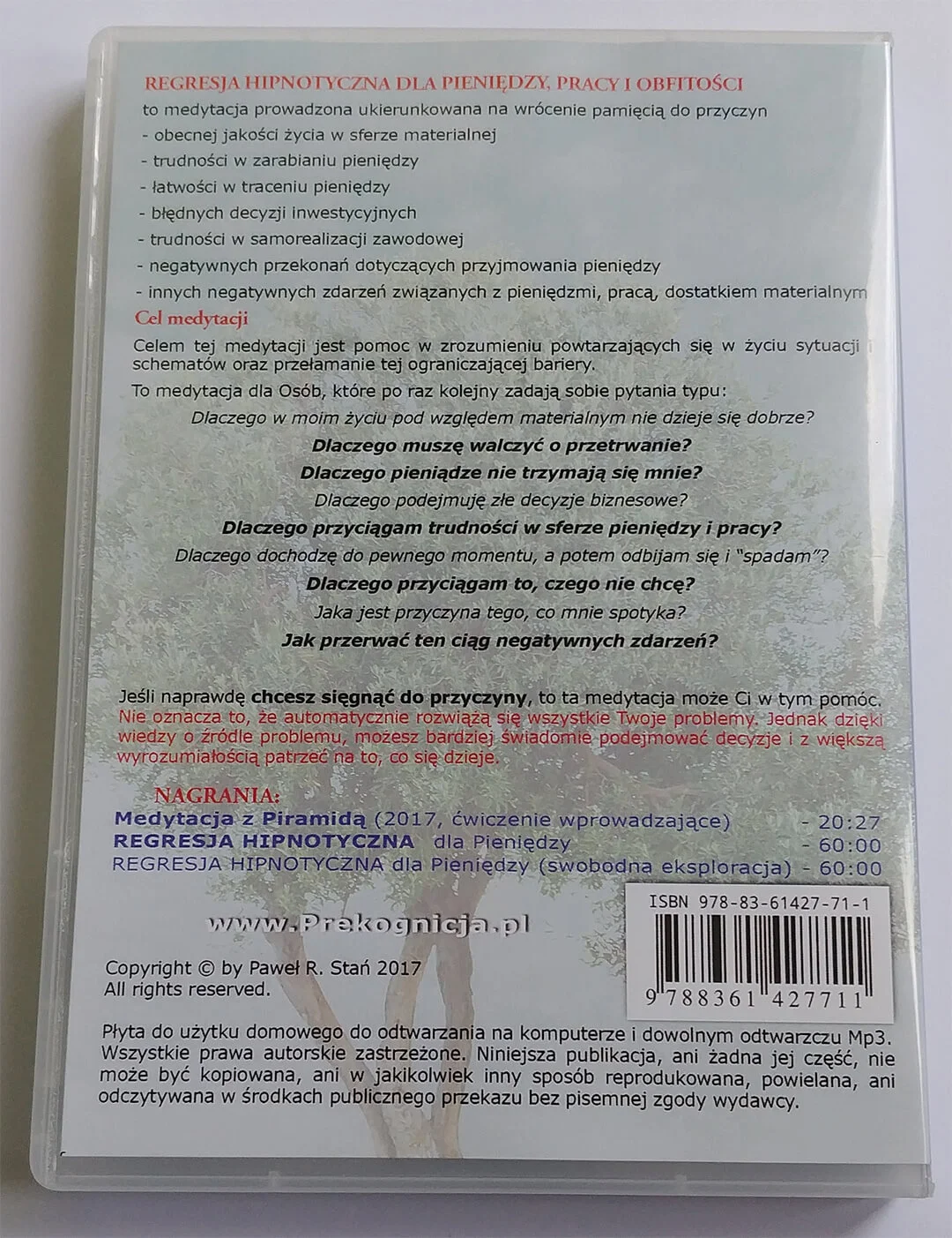 Regresja hipnotyczna dla pieniędzy na CD
