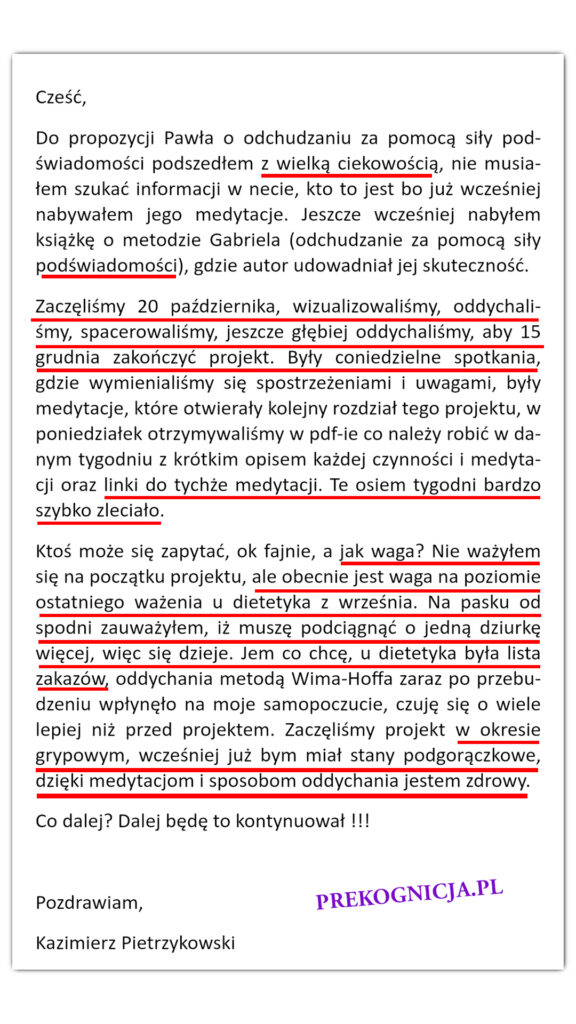 Odchudzanie z Podświadomością Kazimierza