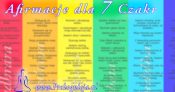 Afirmacje 7 Czakr (Plakat, 2 wersje – dla kobiety i mężczyzny)